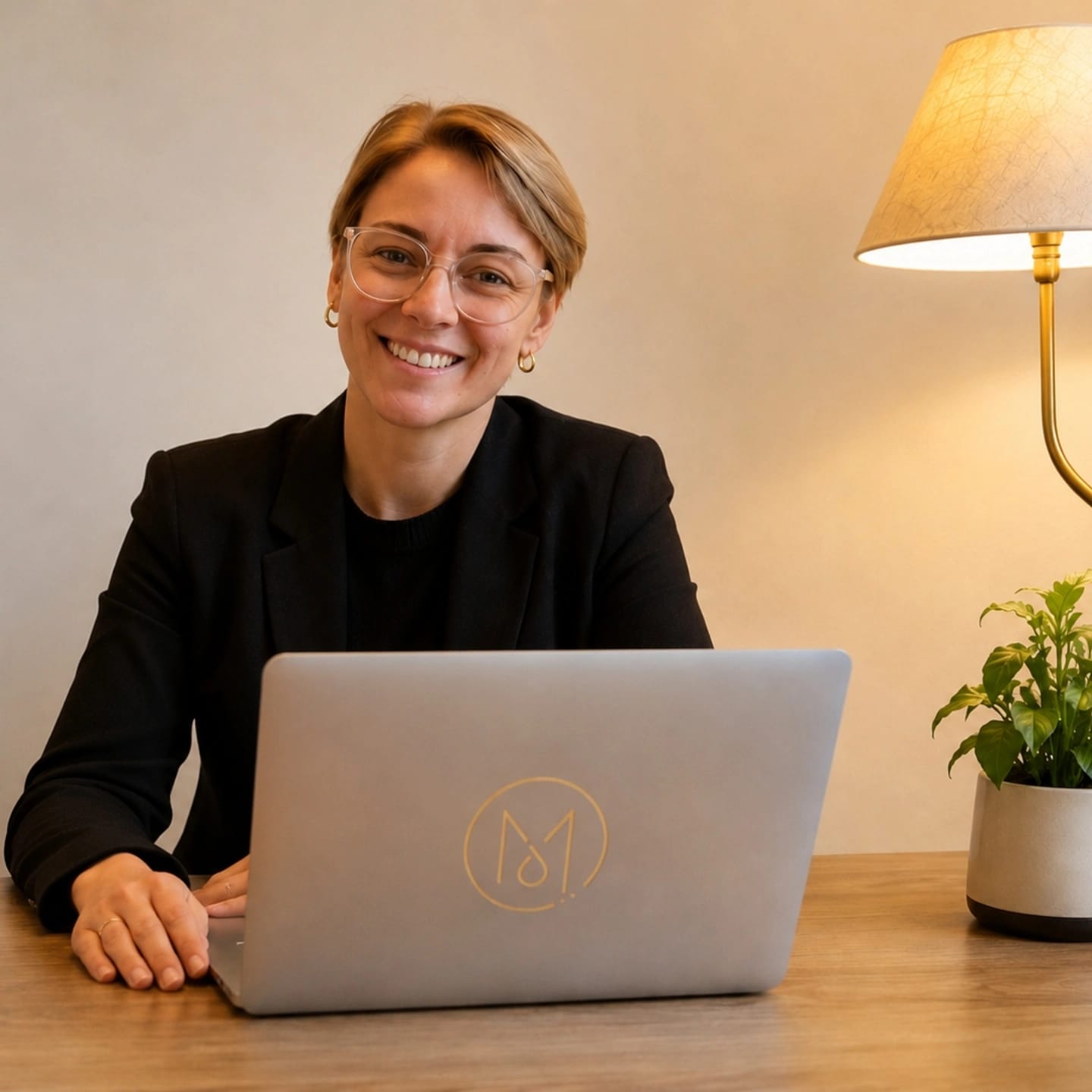 Mell Marques em seu espaço de atendimento online